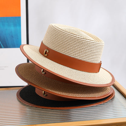 Wide Classic Summer Boater Hat