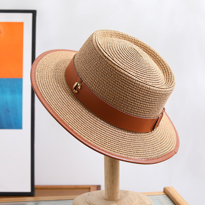 Wide Classic Summer Boater Hat