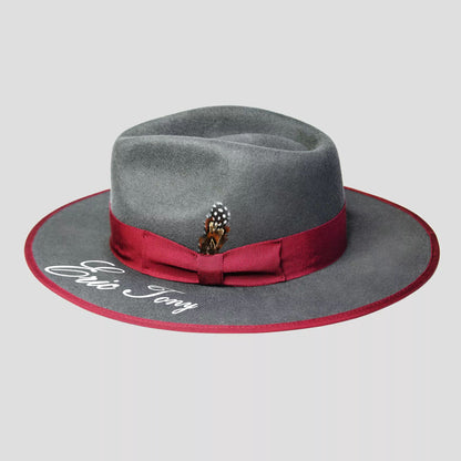 Ferguson Fedora - Slate+Burgundy [Fast shipping and box packing]