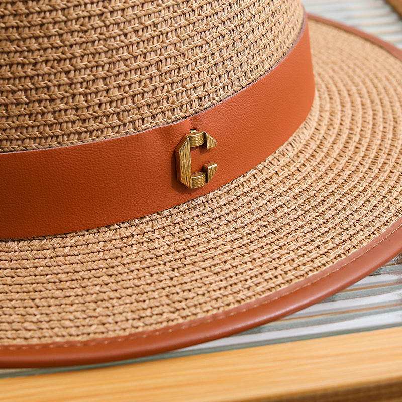 Wide Classic Summer Boater Hat