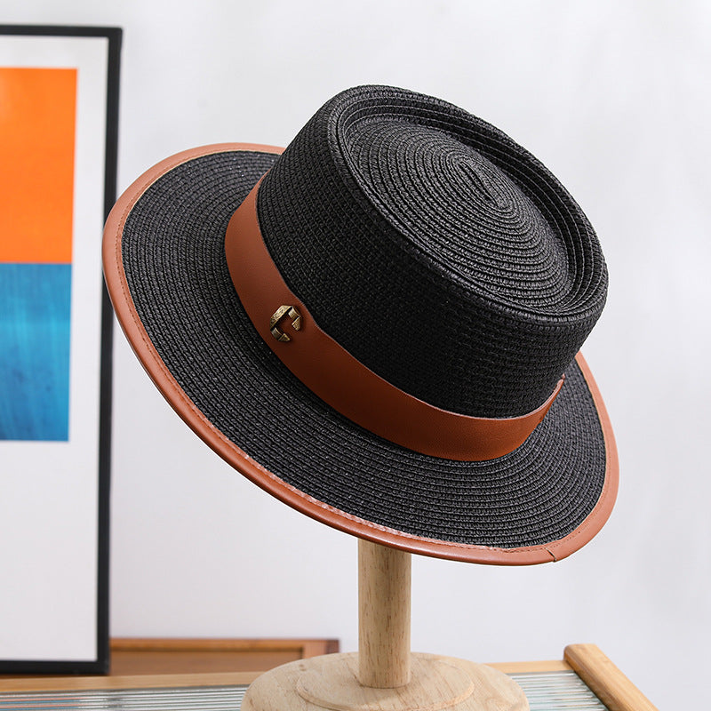 Wide Classic Summer Boater Hat