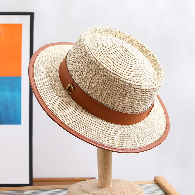 Wide Classic Summer Boater Hat