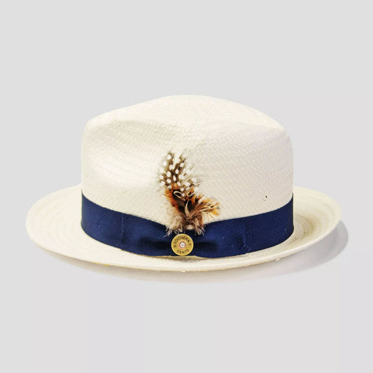 Miller Ranch Straw Trilby Fedora – Ivory[Fast shipping and box packing]