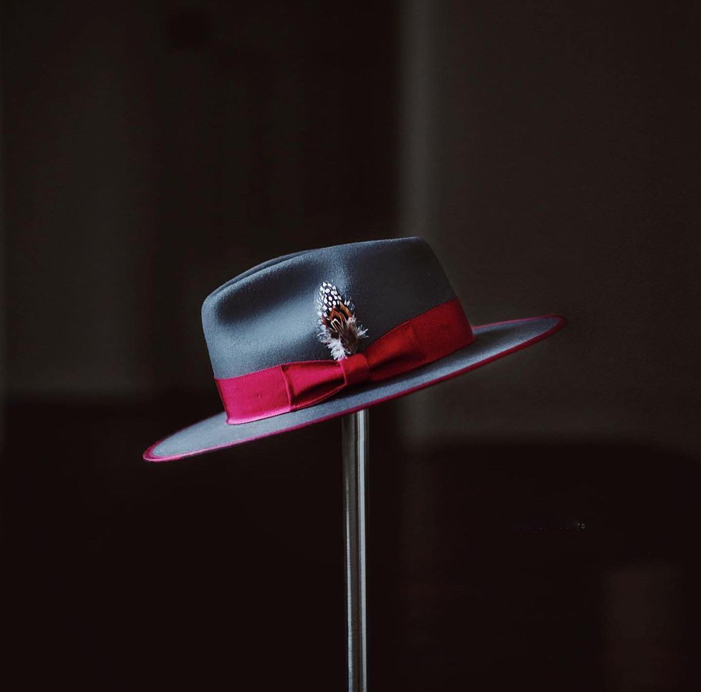 Ferguson Fedora - Slate+Burgundy [Fast shipping and box packing]