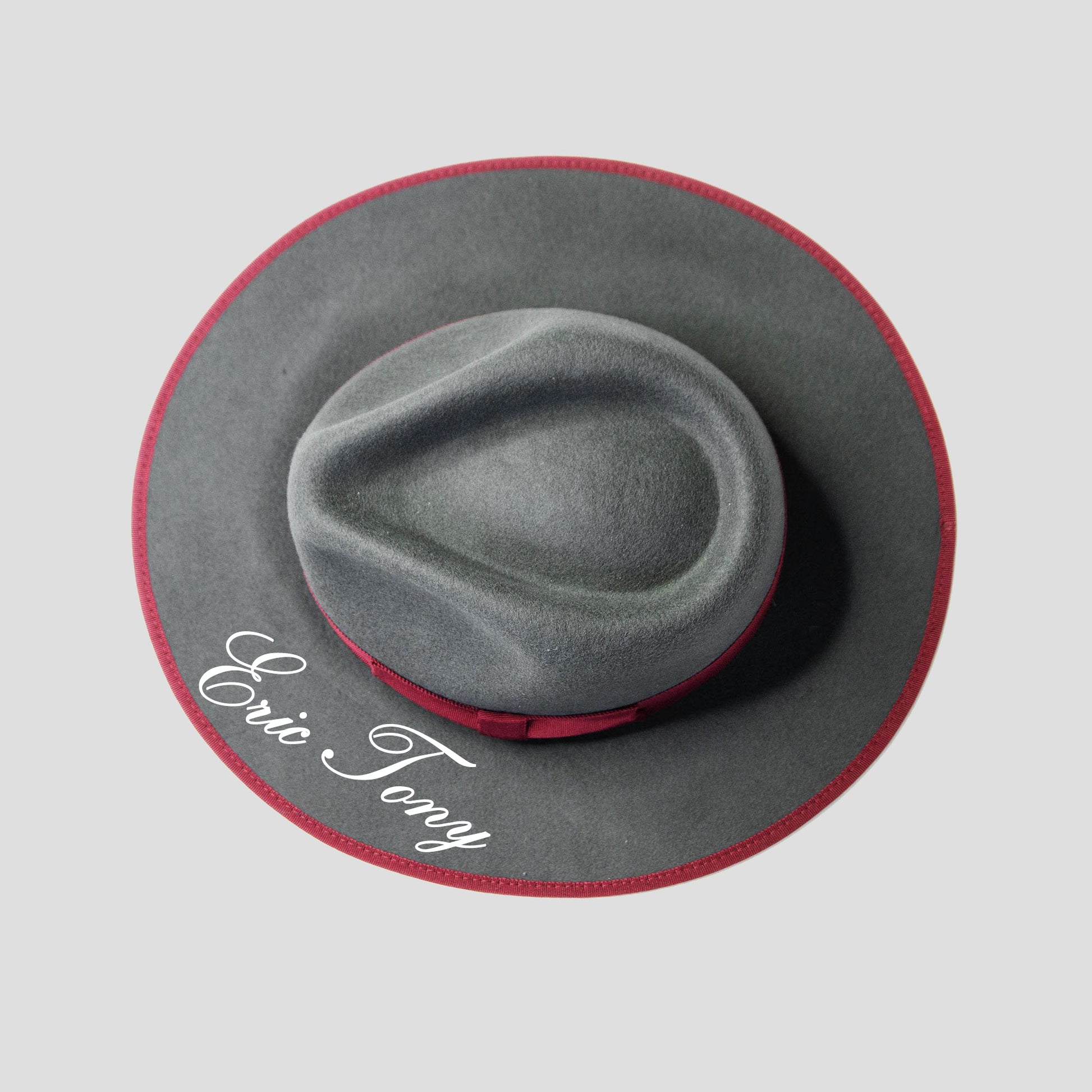 Ferguson Fedora - Slate+Burgundy [Fast shipping and box packing]