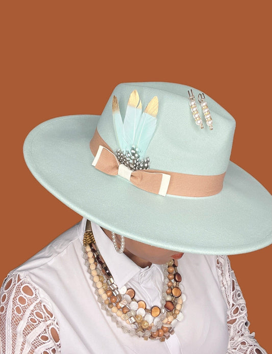 Bow Tie Fedora - vanilla mint