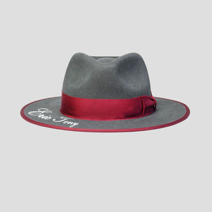 Ferguson Fedora - Slate+Burgundy [Fast shipping and box packing]