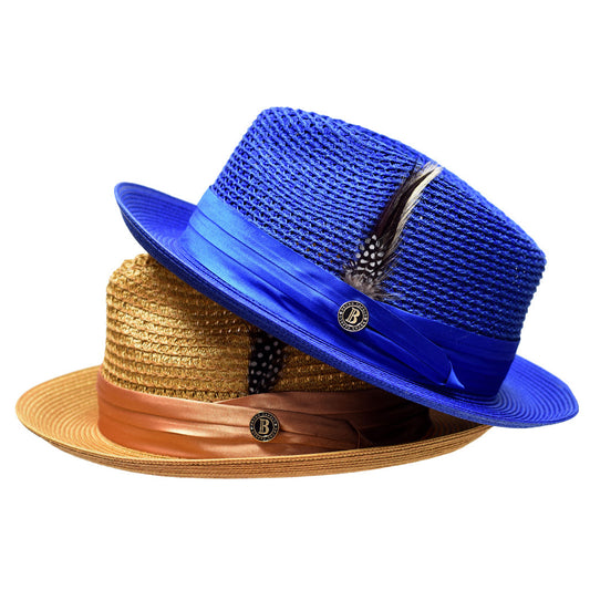 Bruno Capelo Julian Pinch Front Straw Fedora