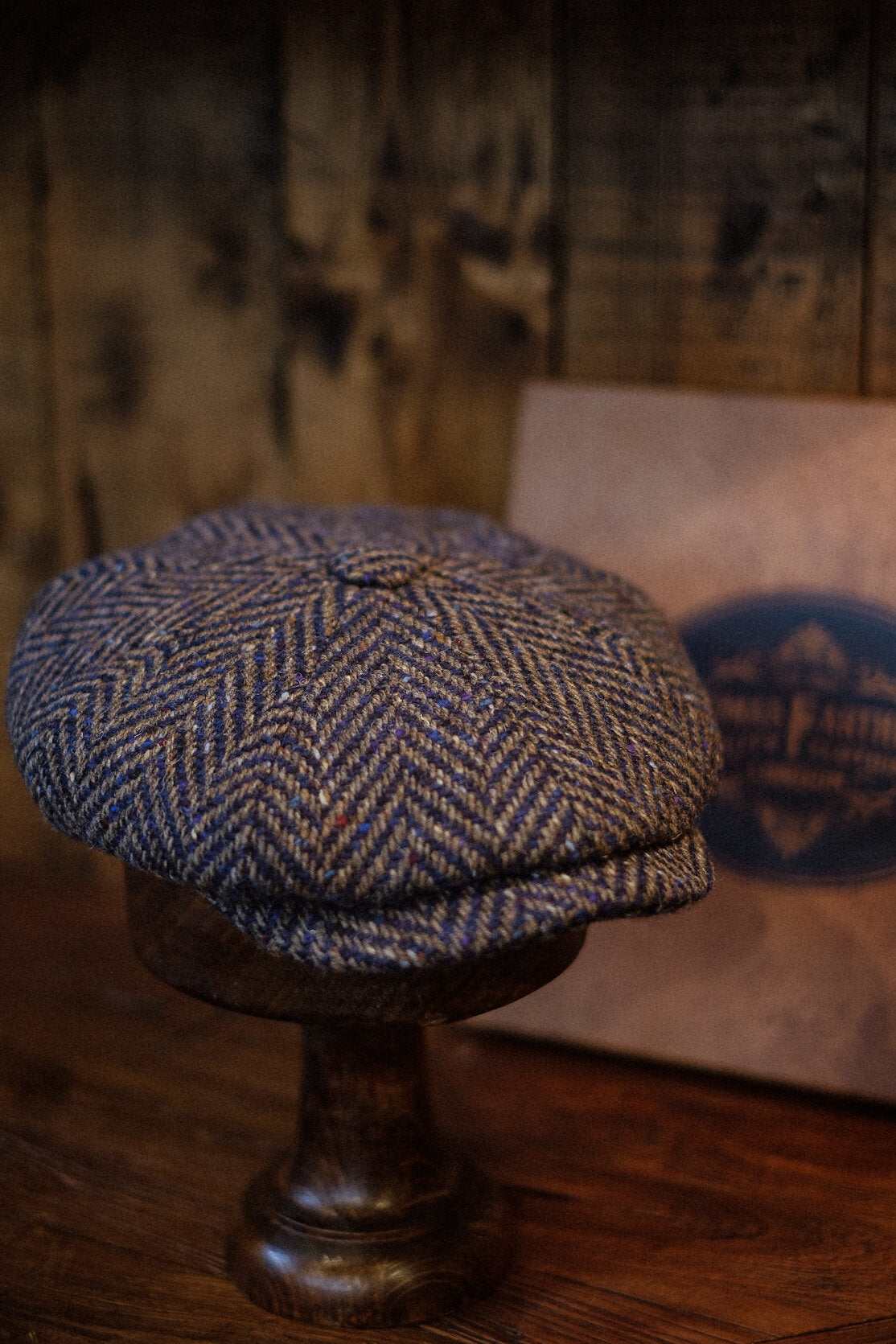 Newman Baker Boy - (Mid-Width) Navy Herringbone