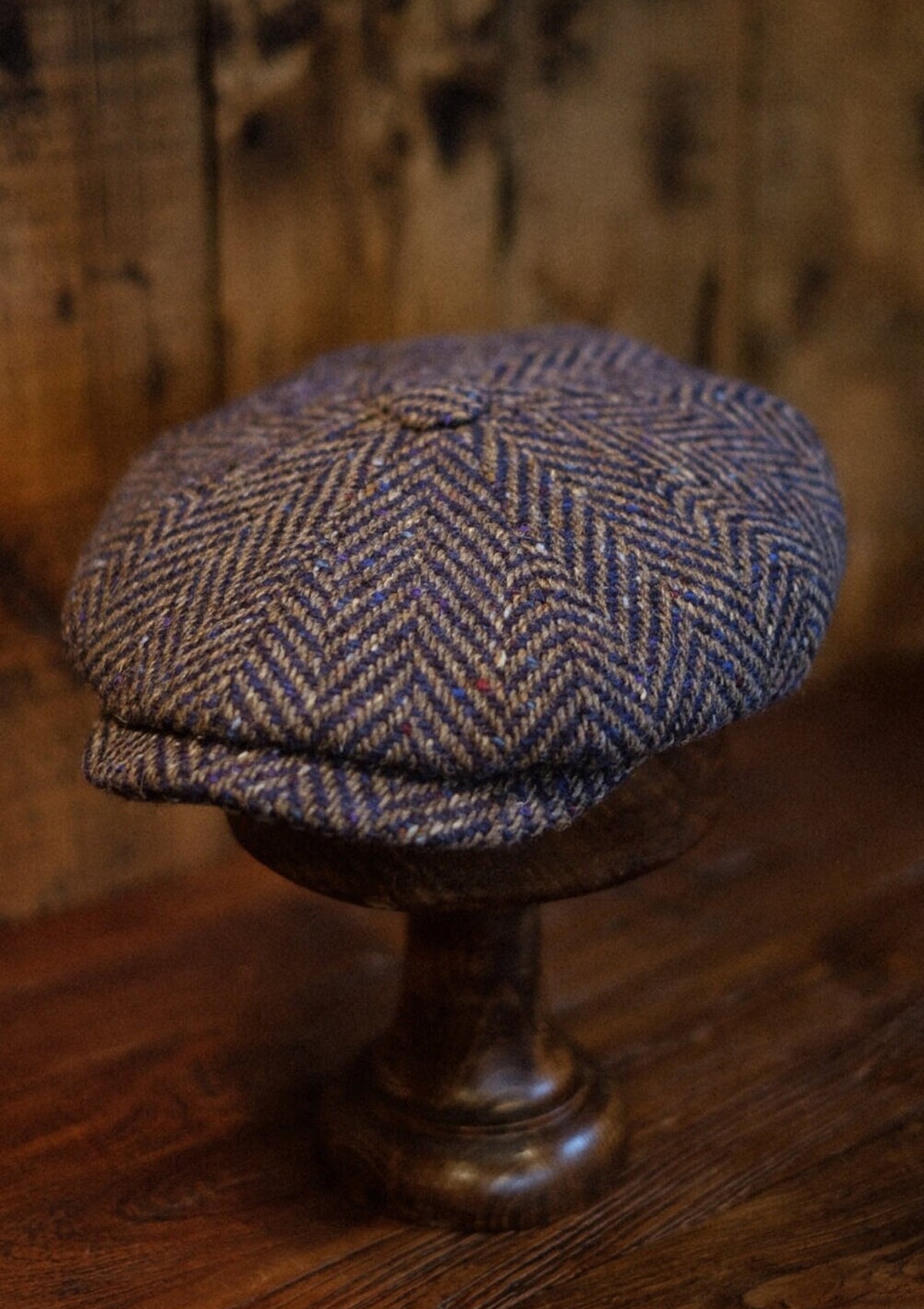 Newman Baker Boy - (Mid-Width) Navy Herringbone