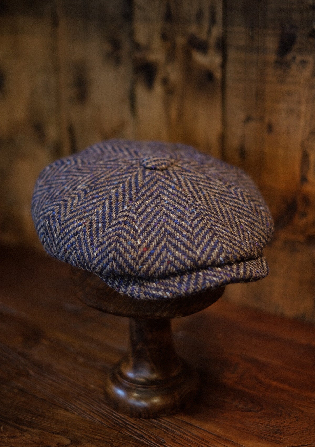 Newman Baker Boy - (Mid-Width) Navy Herringbone