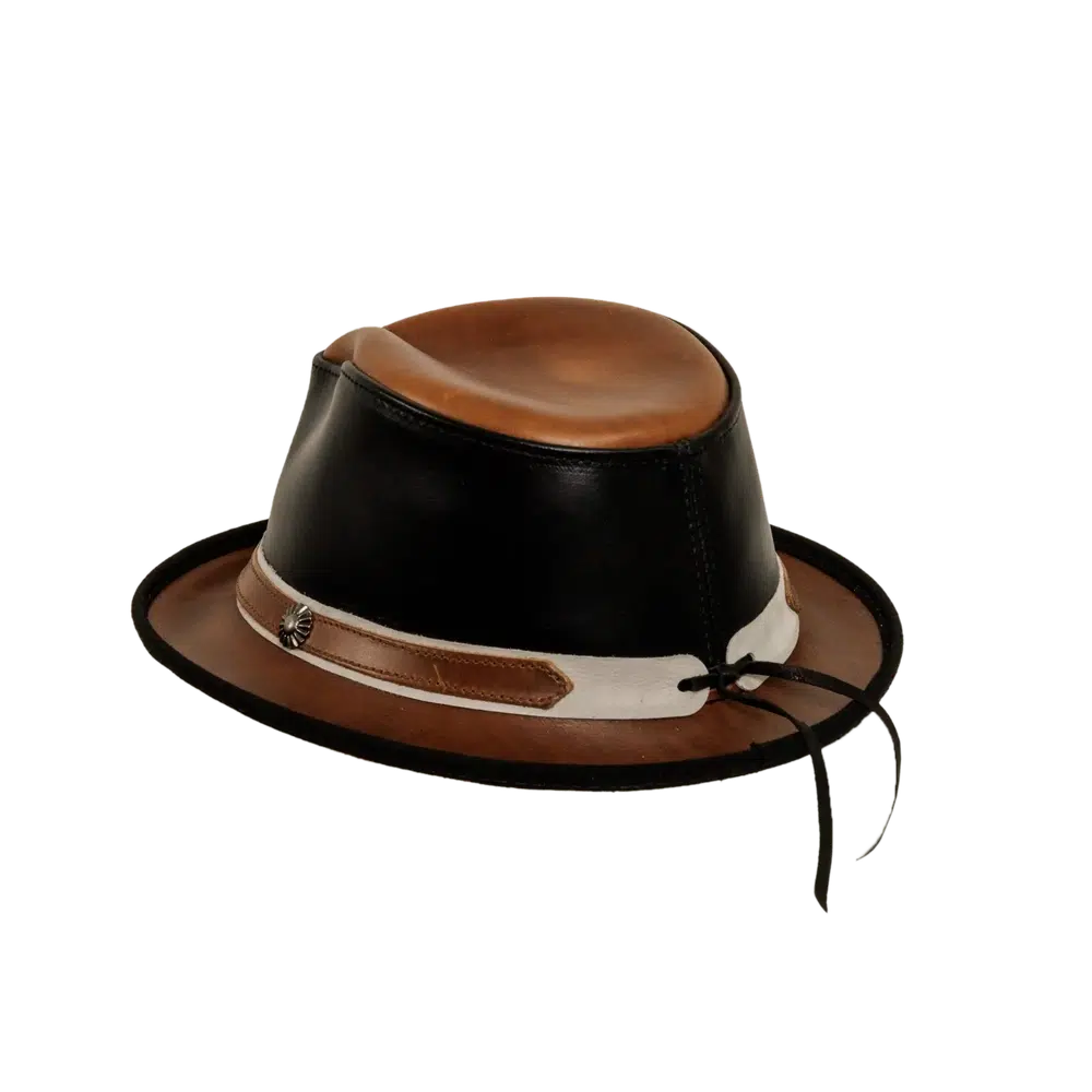 Rocky | Mens Leather Fedora Hat