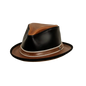 Rocky | Mens Leather Fedora Hat