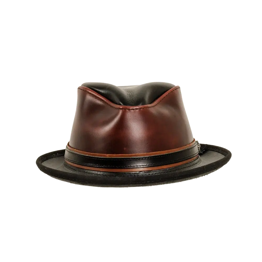 Rocky | Mens Leather Fedora Hat