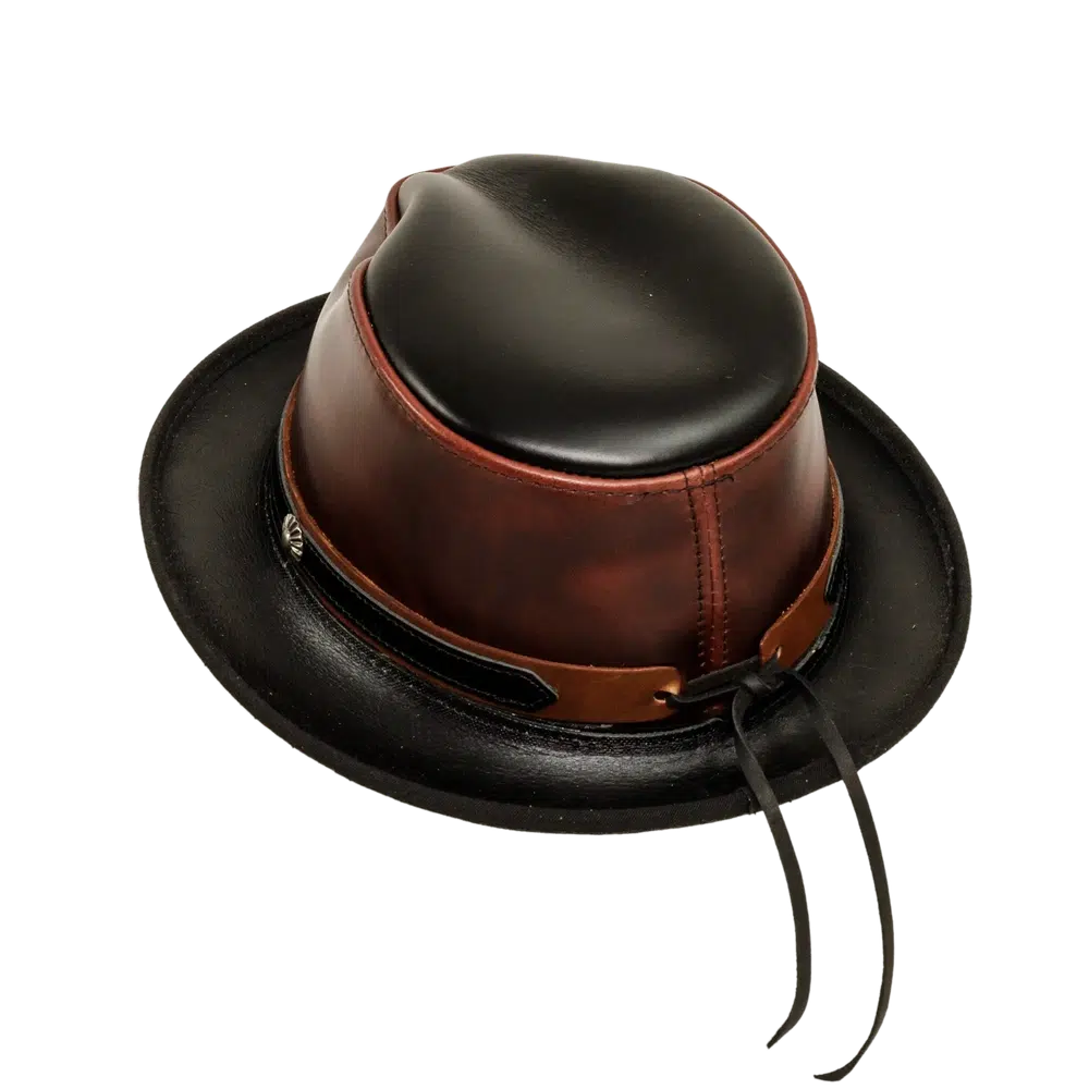 Rocky | Mens Leather Fedora Hat