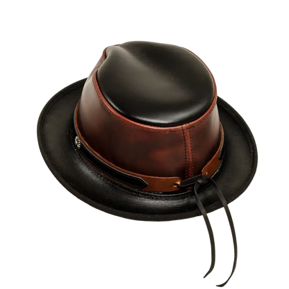 Rocky | Mens Leather Fedora Hat