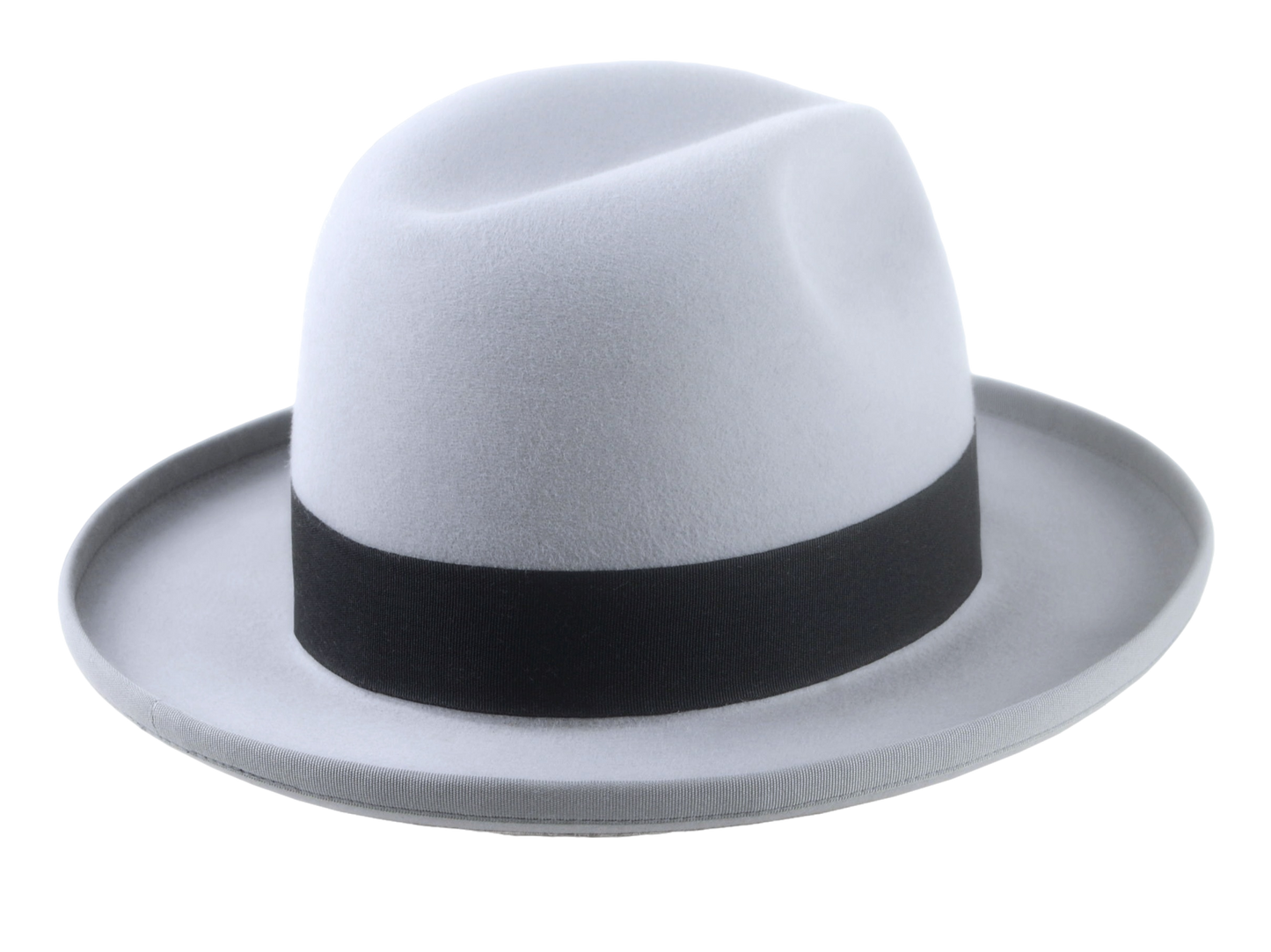 Retro Style Rolled Brim Fedora Hat for Men