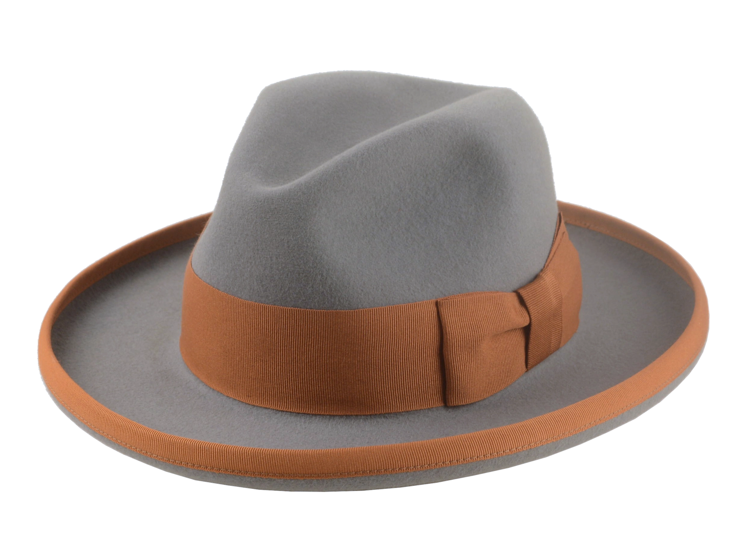 Premium Fur Felt Wide-Brim Fedora Tailored for Elegant Style and Comfort