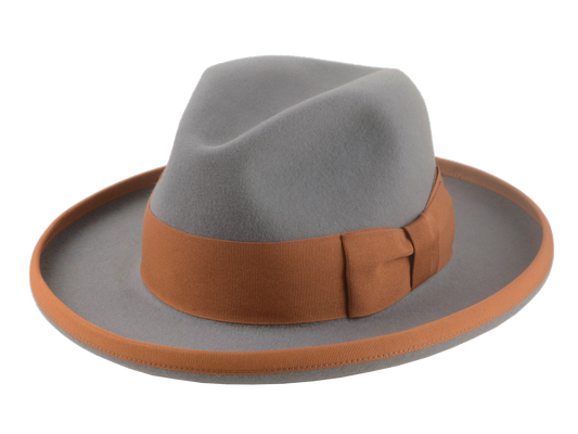 Premium Fur Felt Wide-Brim Fedora Tailored for Elegant Style and Comfort