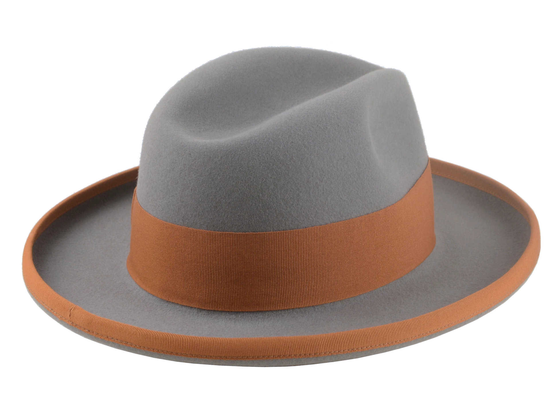 Premium Fur Felt Wide-Brim Fedora Tailored for Elegant Style and Comfort