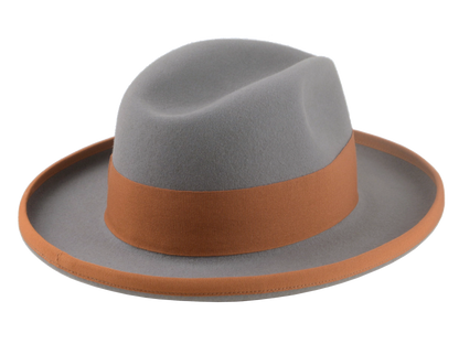 Premium Fur Felt Wide-Brim Fedora Tailored for Elegant Style and Comfort