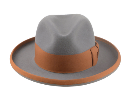 Premium Fur Felt Wide-Brim Fedora Tailored for Elegant Style and Comfort