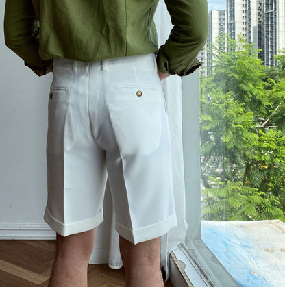 Gentleman elegant business casual shorts men shorts