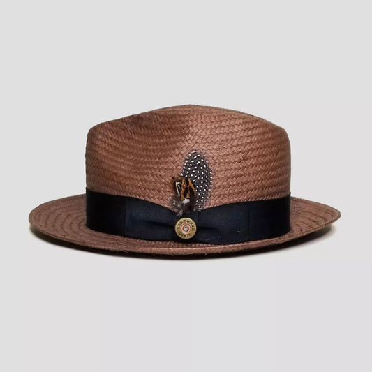 Miller Ranch Straw Trilby Fedora – Coffee[Fast shipping and box packing]