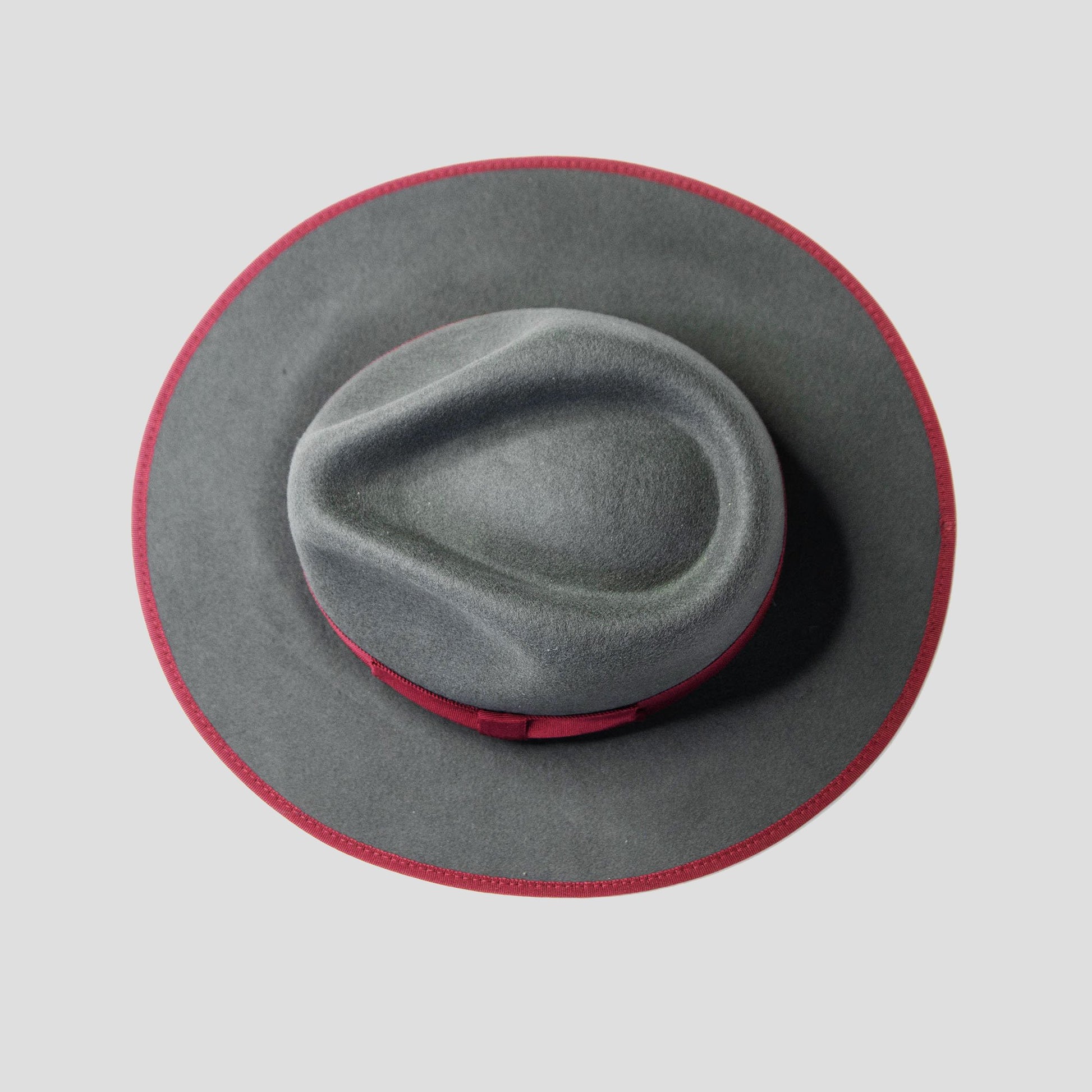 Ferguson Fedora - Slate+Burgundy [Fast shipping and box packing]