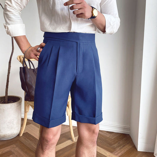 Gentleman elegant casual shorts Mens pants