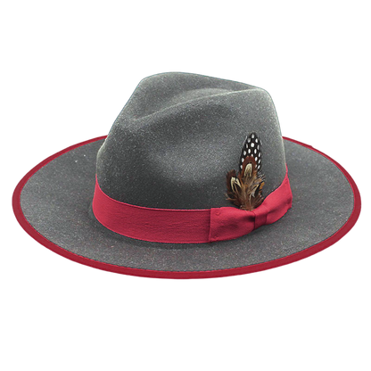 Ferguson Fedora - Slate+Burgundy [Fast shipping and box packing]（Customize  name）